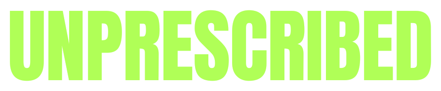 Unprescribed wordmark in lime green